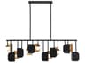 Eurofase Cornice 14-Light Gold Black Geometric Island Pendant