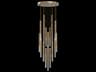 Fine Art Handcrafted Lighting Antonia 18-Light 7-Light Gold Leaf Linear Pendant