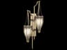 Fine Art Handcrafted Lighting Mirage 2-Light Soft Gold Leaf Silver Traditional Wall Sconce