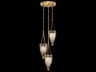 Fine Art Handcrafted Lighting Mirage 3-Light Gold Leaf Traditional Pendant