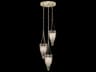 Fine Art Handcrafted Lighting Mirage 3-Light Champagne Silver Traditional Pendant