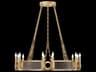 Fine Art Handcrafted Lighting Mirage 12-Light Gold Leaf Traditional Candelabra Round Chandelier
