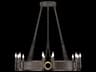 Fine Art Handcrafted Lighting Mirage 12-Light Midnight Steel Traditional Candelabra Round Chandelier