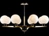 Fine Art Handcrafted Lighting Mariner Luxury 8-Light Polished Brass Fume Globe Chandelier