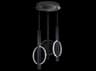 Fine Art Handcrafted Lighting Selene 6-Light Black Iron Glass LED Round Pendant