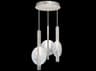 Fine Art Handcrafted Lighting Selene 6-Light Silver Leaf Glass LED Round Pendant