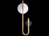 Fine Art Handcrafted Lighting Selene 2-Light Gold Leaf Glass LED Wall Sconce