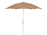 Fiberbuilt Umbrellas Patio Fiberglass White 7.5 Foot Hexagon Crank Umbrella