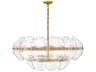 Fredrick Ramond Lillia 9-Light Heritage Brass Tiered Pendant