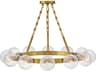 Fredrick Ramond Coco 12-Light Lacquered Brass Globe Chandelier