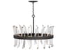 Fredrick Ramond Revel 8-Light Black Crystal Drum Linear Pendant