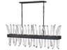 Fredrick Ramond Revel 4-Light Black Crystal Linear Island Pendant