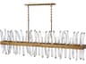 Fredrick Ramond Revel 6-Light Burnished Gold Crystal Linear Island Pendant