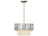 Fredrick Ramond Reverie 4-Light Champagne Gold Crystal Drum Pendant