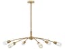 Fredrick Ramond Atera 6-Light Heritage Brass Chandelier