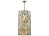 Fredrick Ramond Gemma 6-Light Silver Leaf Crystal Cylinder Pendant