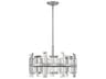 Fredrick Ramond Odette 6-Light Polished Nickel Crystal Glass Drum Linear Pendant