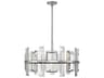Fredrick Ramond Odette 9-Light Polished Nickel Crystal Glass Drum Linear Pendant