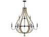 Fredrick Ramond Middlefield 9-Light Iron Rust Weathered Ash Black Candelabra Chandelier