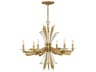 Fredrick Ramond Vida 6-Light Burnished Gold Crystal Candelabra Chandelier