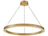 Fredrick Ramond Althea Lacquered Brass Round Pendant