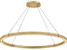 Fredrick Ramond Althea Lacquered Brass Gold Round Pendant