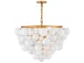 Fredrick Ramond Marabel 6-Light Distressed Brass Pendant