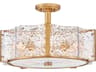 Fredrick Ramond Florian 5-Light Distressed Brass Semi Flush Mount