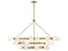 Fredrick Ramond Selene 36-Light Lacquered Brass Globe Chandelier