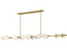 Fredrick Ramond Selene 14-Light Lacquered Brass Linear Island Pendant
