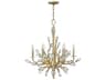 Fredrick Ramond Eve 6-Light Champagne Gold Crystal Candelabra Chandelier
