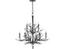 Fredrick Ramond Eve 9-Light Brushed Graphite Black Chandelier