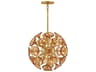 Fredrick Ramond Maya 8-Light Unlacquered Brass Globe Pendant