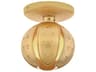 Fredrick Ramond Anthos 1-Light Unlacquered Brass Globe Semi Flush Mount