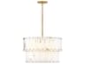Fredrick Ramond Simone 6-Light Burnished Gold Tiered Pendant