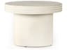 Four Hands Outdoor Thayer White Concrete Round End Table