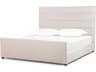 Four Hands Easton Daphne Cambric Ivory Almond White Parrawood Upholstered King Platform Bed