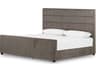 Four Hands Easton Daphne Sage Worn Velvet Almond Gray Parrawood Upholstered Queen Platform Bed