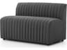 Four Hands Grayson Fiqa Boucle Charcoal Black Upholstered Accent Bench