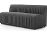 Four Hands Grayson Fiqa Boucle Charcoal Black Upholstered Accent Bench