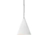 Four Hands Hutton 1-Lights Matte White Plaster Antiqued Iron Black Dome Pendant