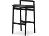 Four Hands Allston Baden Sonoma Black Leather Bar Stool