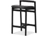 Four Hands Allston Baden Sonoma Black Leather Counter Stool