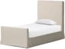 Four Hands Kensington Savoy Parchment Upholstered Twin Panel Bed