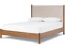 Four Hands Bolton Roark Beige Oak Wood Upholstered Queen Platform Bed