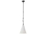 Four Hands Hutton 1-Light Matte White Plaster Antiqued Iron Pendant