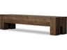 Four Hands Wesson Ebony Rustic Wormwood Oak Black Accent Bench