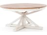 Four Hands Reclaimed Cintra Extendable Round Limestone White Driftwood Natural Dining Table