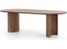 Four Hands Haiden Paden Oval Wood Seasoned Brown Acacia Solid Dining Table
