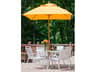 Frankford Quick Ship Monterey Fiberglass Market 6.5 Foot Square Crank Patio Umbrella